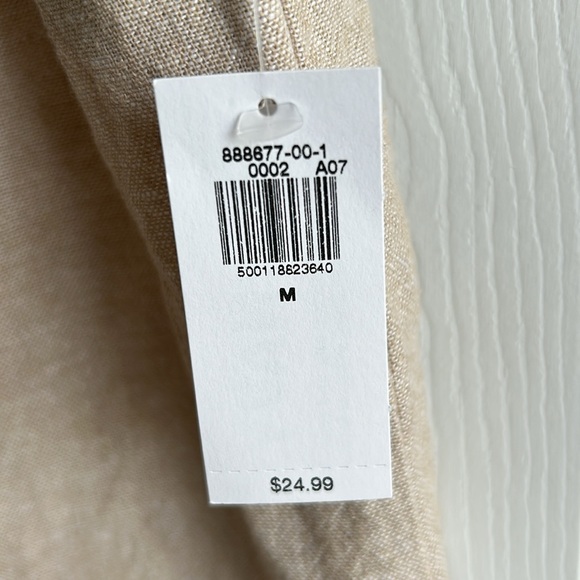 NWT! Sleeveless Linen-Blend Crop Top - Picture 7 of 7